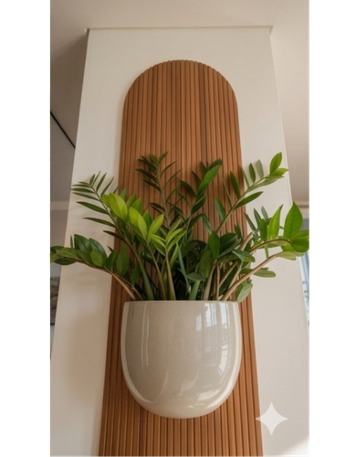 Elegant Ceramic Artificial Flower Pot | Sage Green | Modern Home Décor for Living Room, Bedroom & Office Table