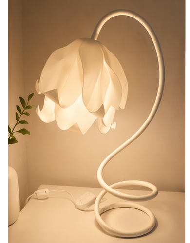 Elegant Bloom Flower Table Lamp – Aesthetic Spiral LED Lamp for Home Decor