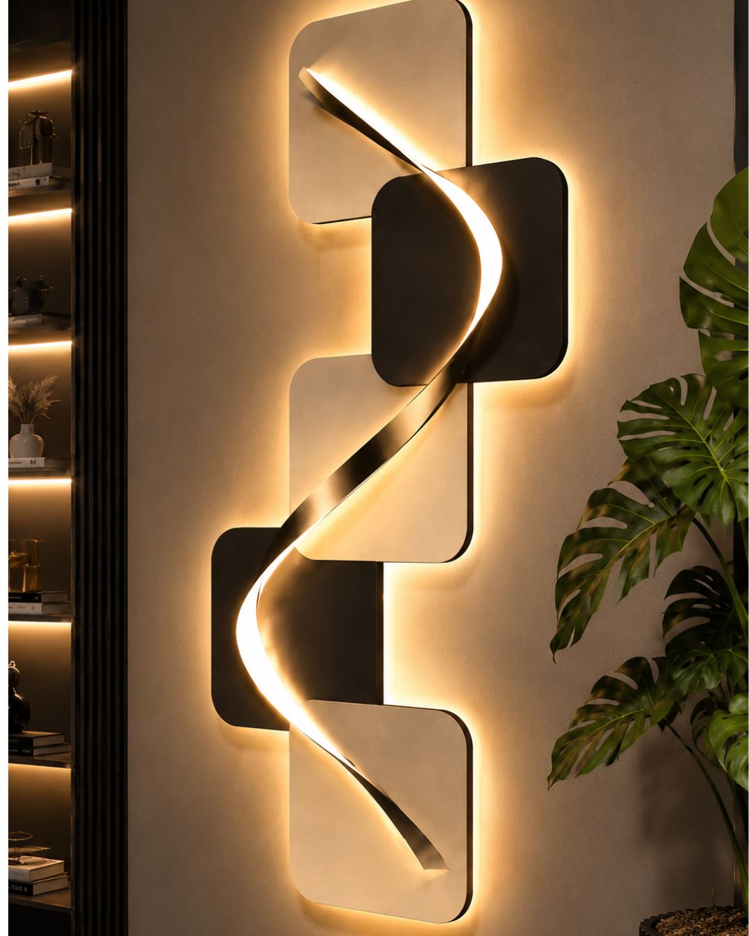 Modern Infinity LED Wall Decor Light – Warm White