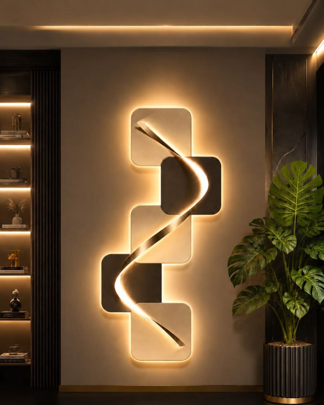 Modern Infinity LED Wall Decor Light – Warm White
